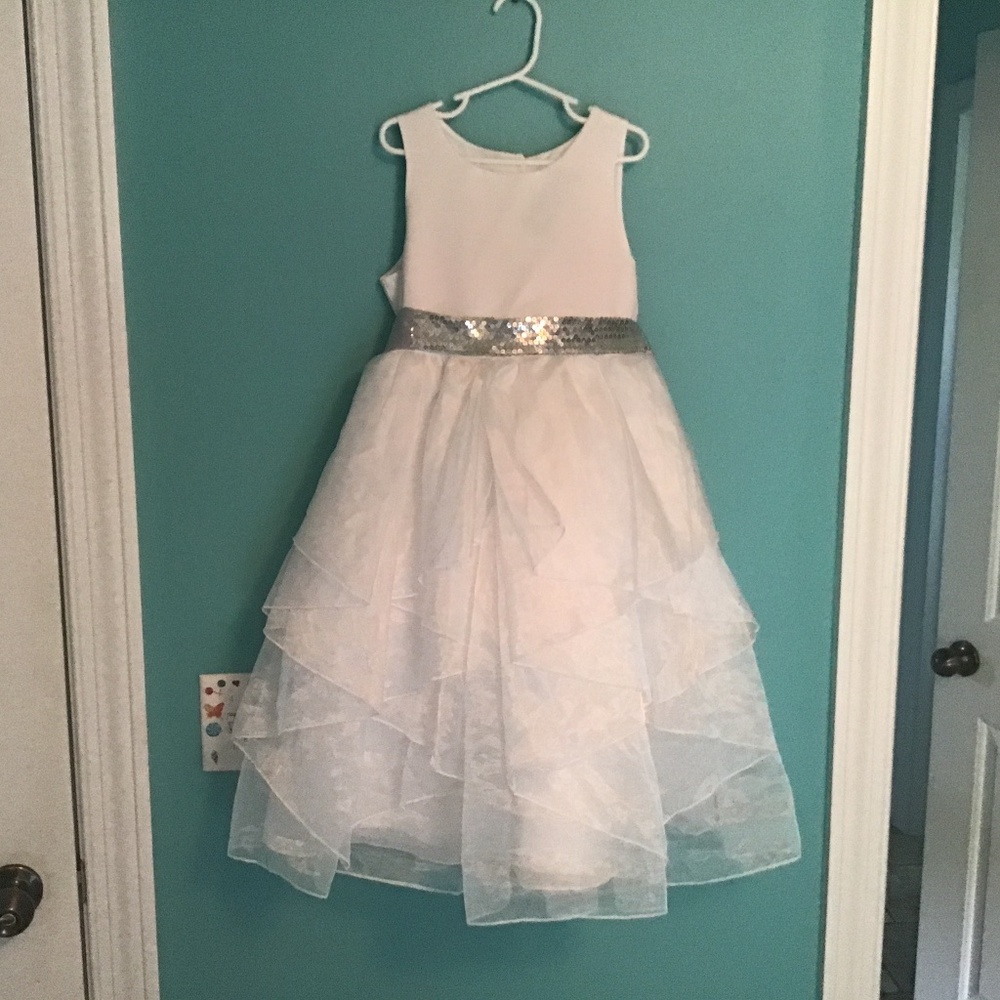 Girls tea length communion dress